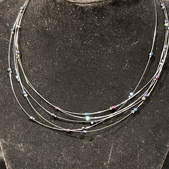 Choker-Black Iridescent 15 inches long - Picture 1 of 4